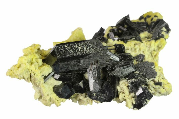 Black Tourmaline (Schorl) Crystals with Orthoclase - Namibia #132223